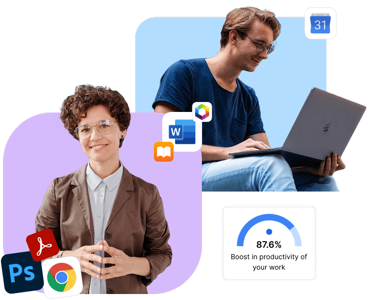Scene Starter app interface showing features